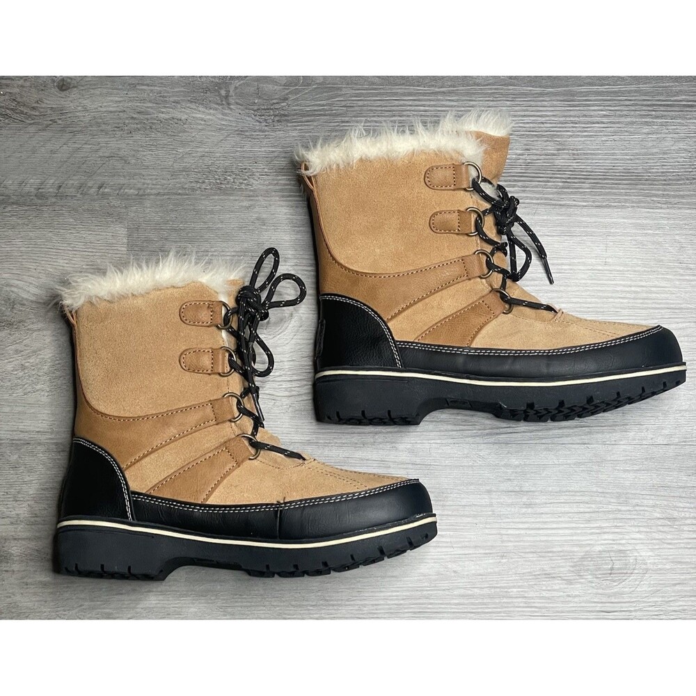 C9 Champion Women's Leather Faux Fur Winter Snow Boots Size 8